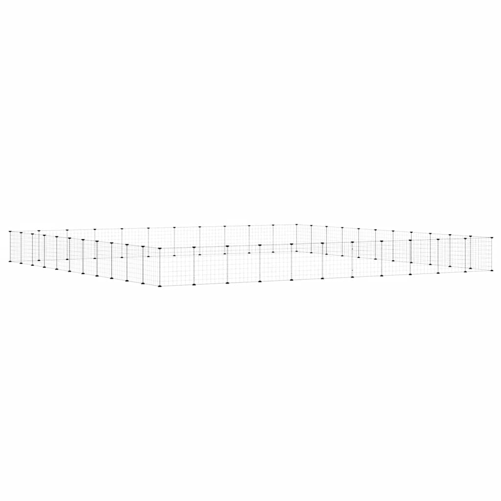 Dyrebur 44 paneler med dør svart 35x35 cm stål