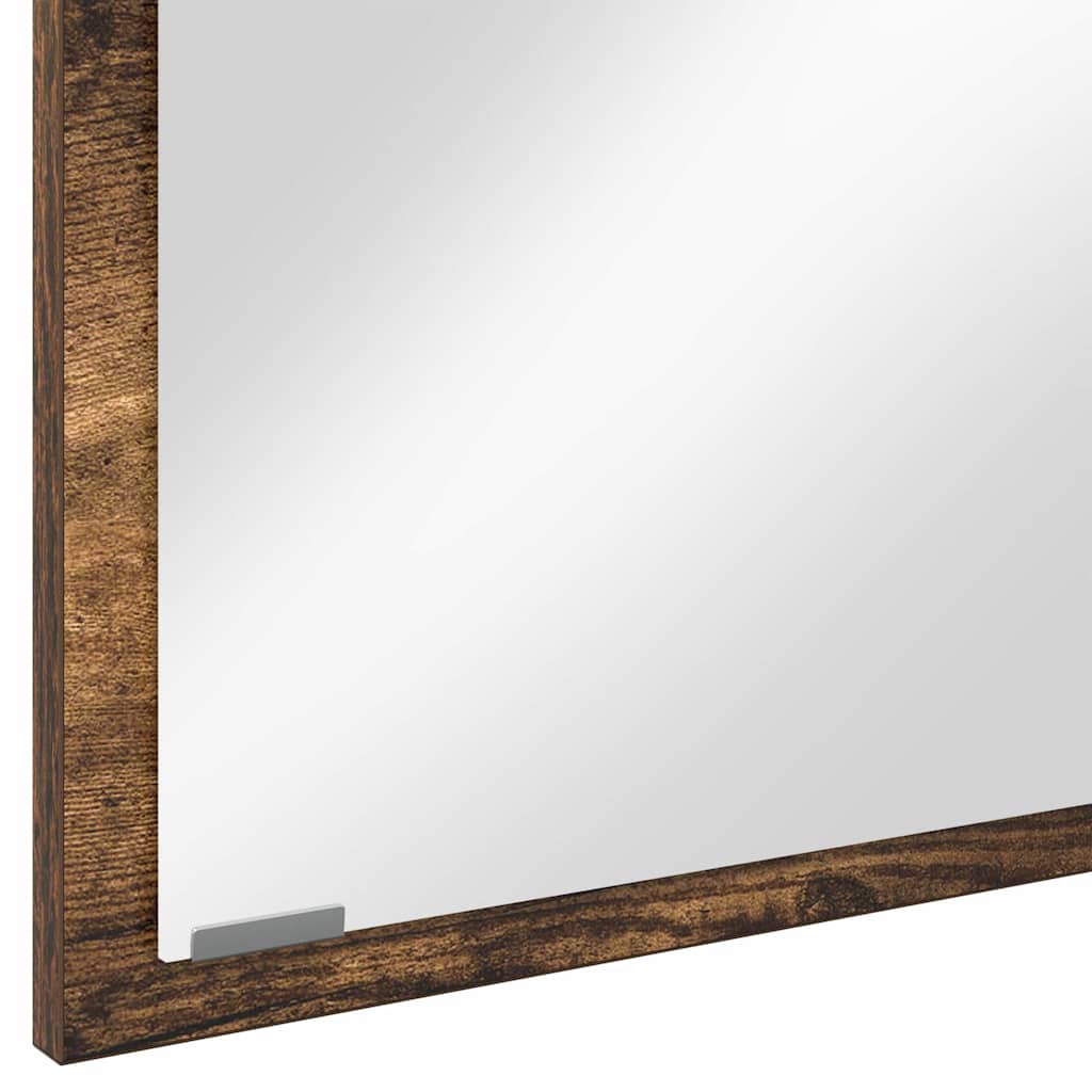 Speil Veggmontert Røkt eik 90 x 8,5 x 37 cm Konstruert tre