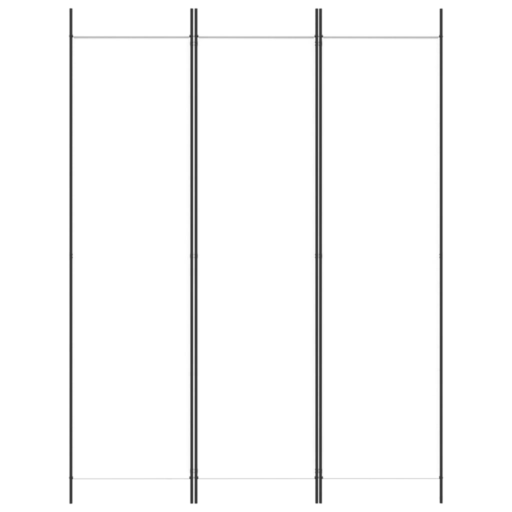 Romdeler 3 paneler hvit 150x200 cm stoff