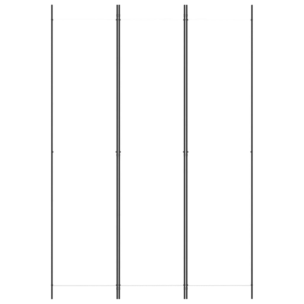 Romdeler 3 paneler hvit 150x220 cm stoff