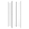 Romdeler 3 paneler hvit 150x220 cm stoff