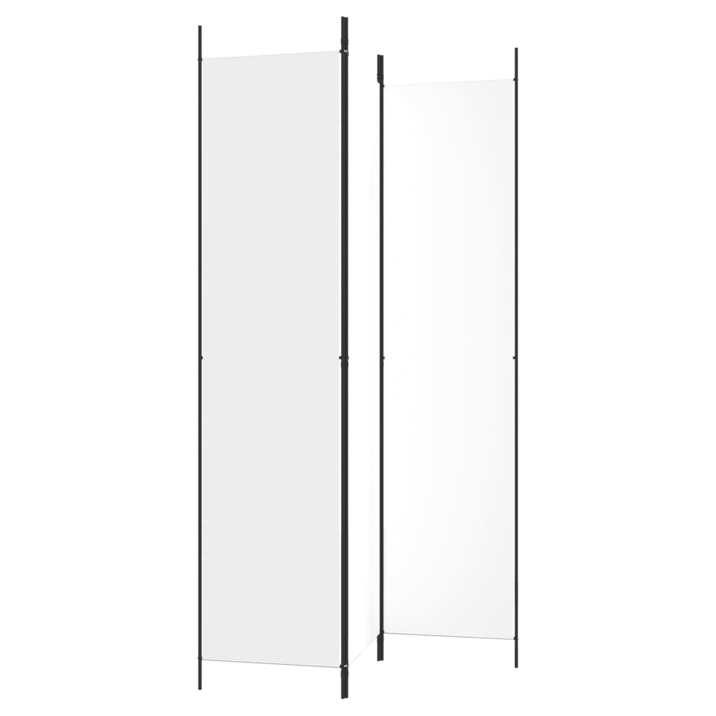 Romdeler 3 paneler hvit 150x220 cm stoff