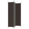Romdeler 3 paneler brun 150x220 cm stoff