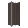 Romdeler 3 paneler brun 150x220 cm stoff