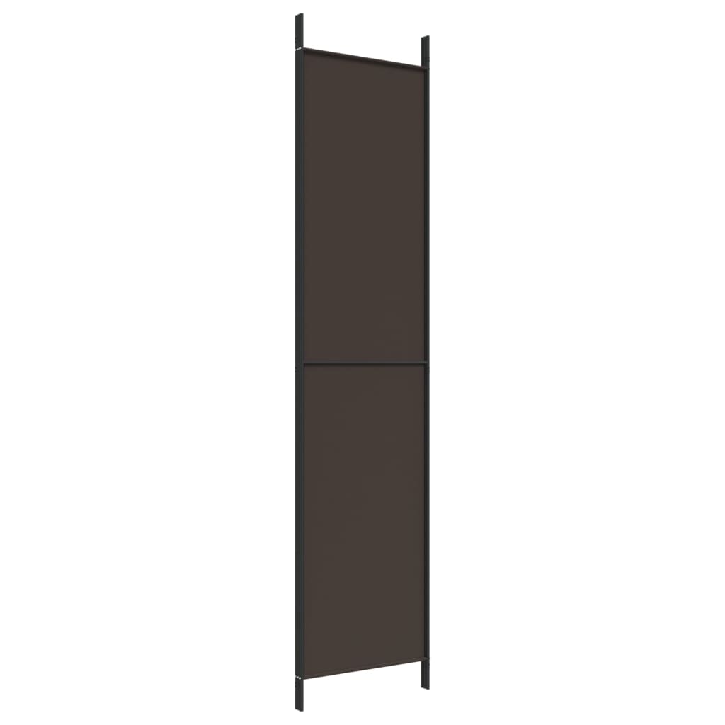 Romdeler 3 paneler brun 150x220 cm stoff