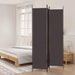 Romdeler 3 paneler brun 150x220 cm stoff