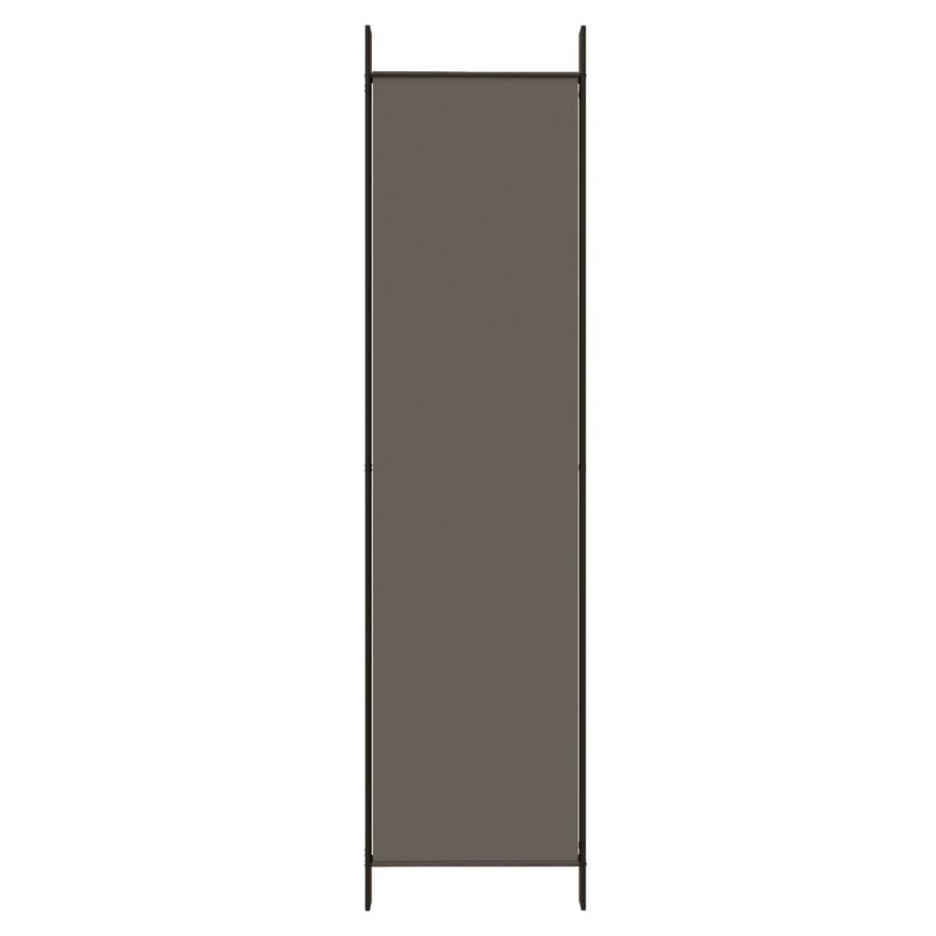 Romdeler 3 paneler antrasitt 150x220 cm stoff