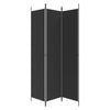 Romdeler 3 paneler svart 150x220 cm stoff