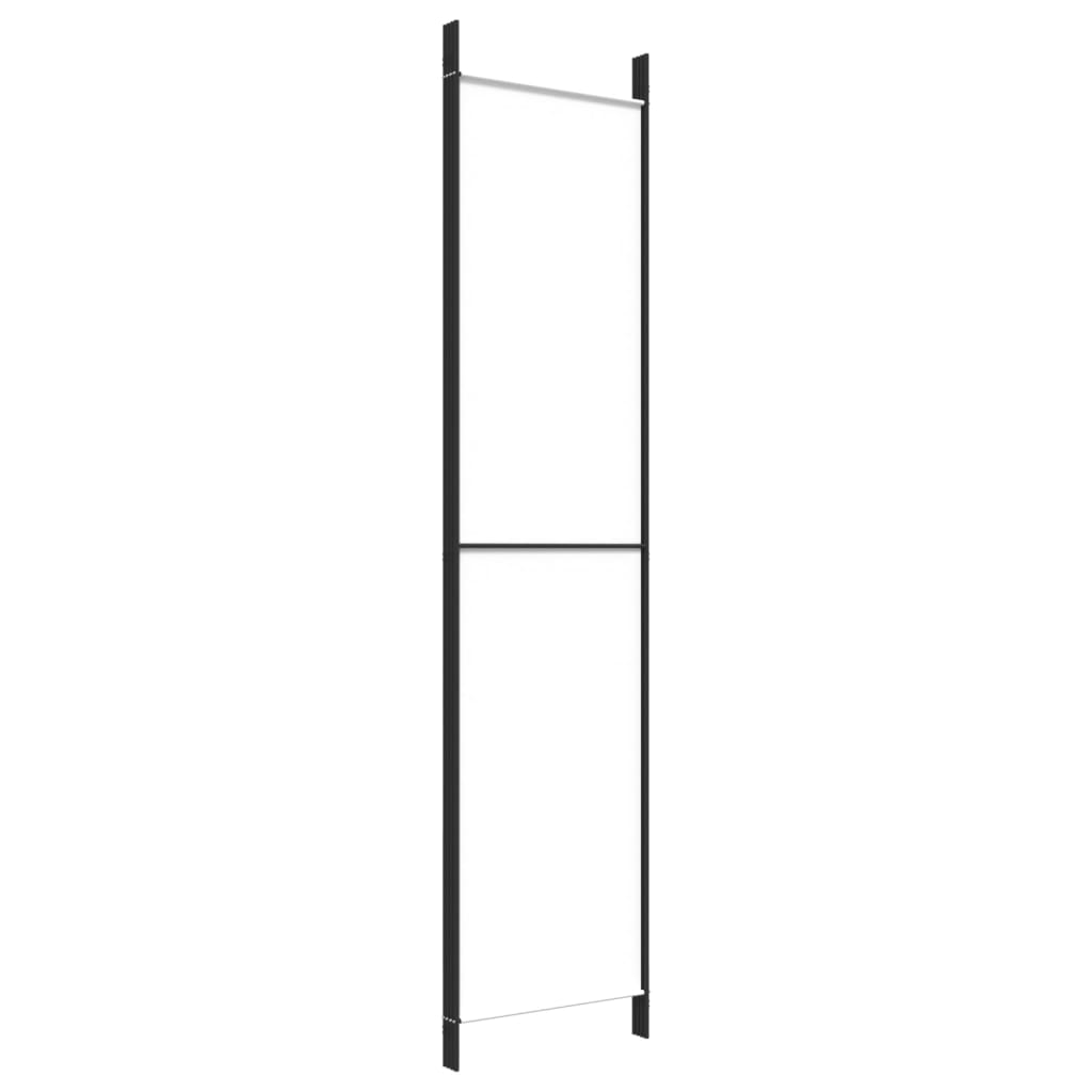 Romdeler 4 paneler hvit 200x220 cm stoff