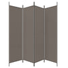 Romdeler 4 paneler antrasitt 200x220 cm stoff