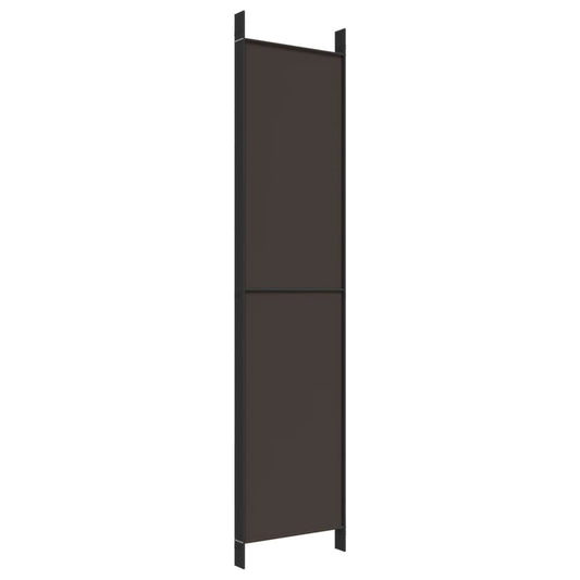 Romdeler 5 paneler brun 250x220 cm stoff