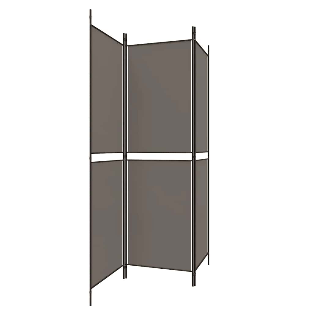 Romdeler 3 paneler antrasitt 150x180cm stoff