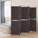 Romdeler med 5 paneler brun 250x180 cm stoff