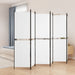 Romdeler med 6 paneler hvit 300x180 cm stoff