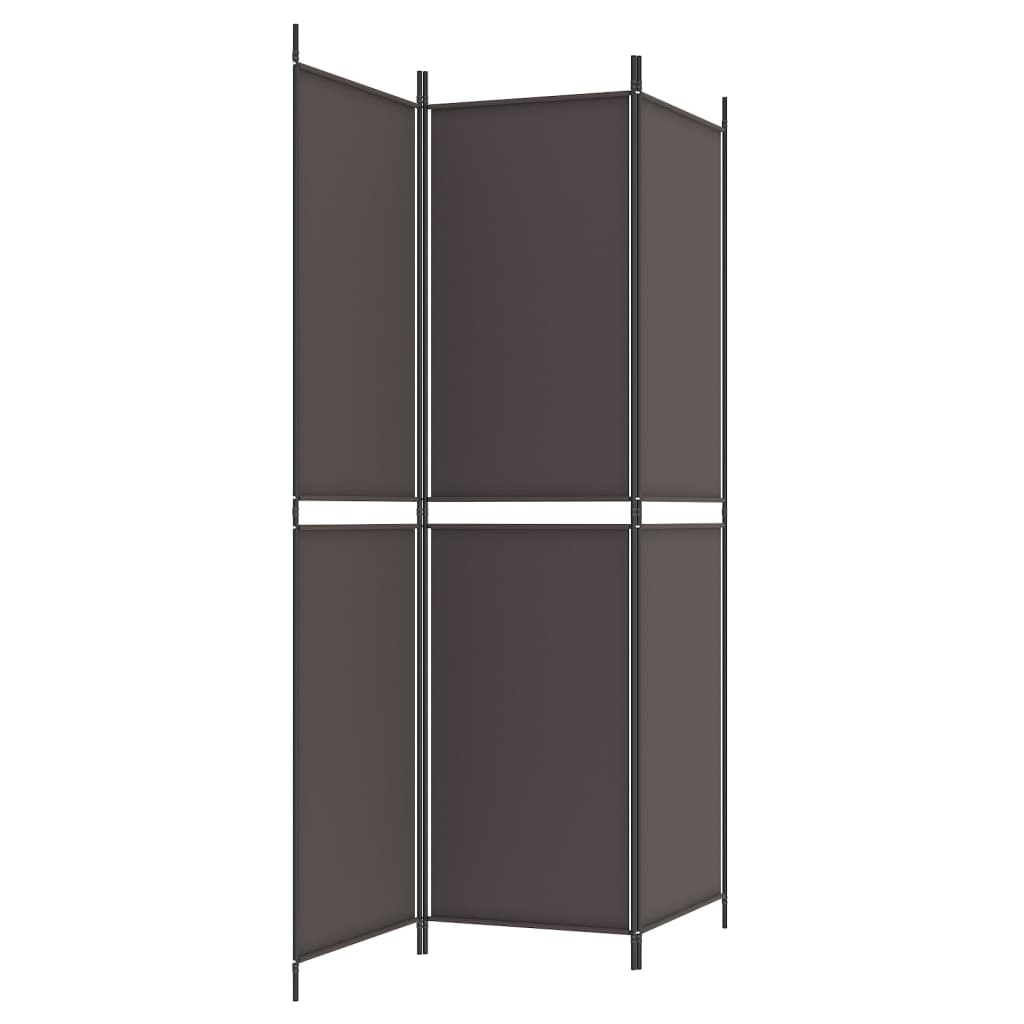 Romdeler 3 paneler brun 150x200 cm stoff