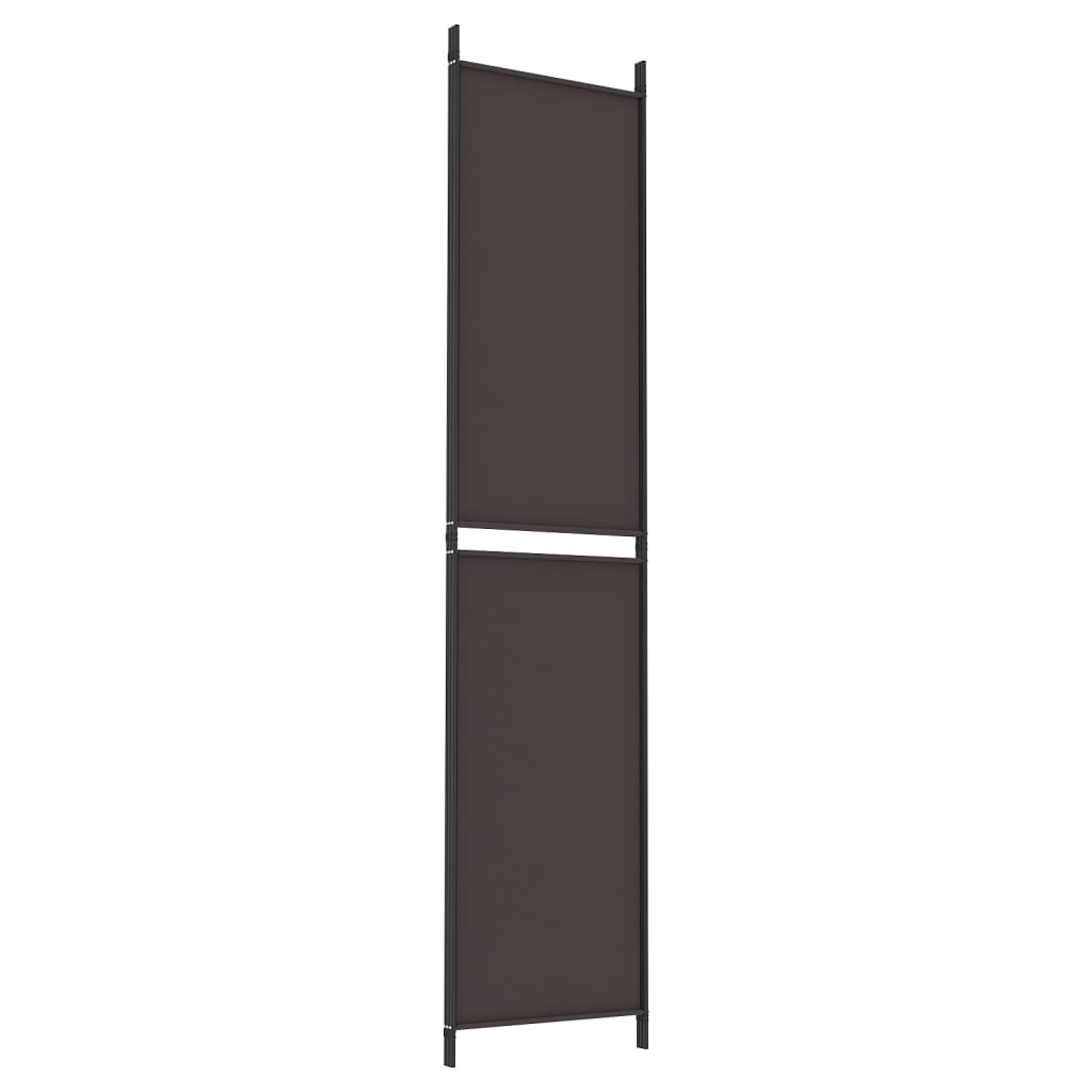 Romdeler 3 paneler brun 150x220 cm stoff