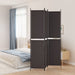 Romdeler 3 paneler brun 150x220 cm stoff