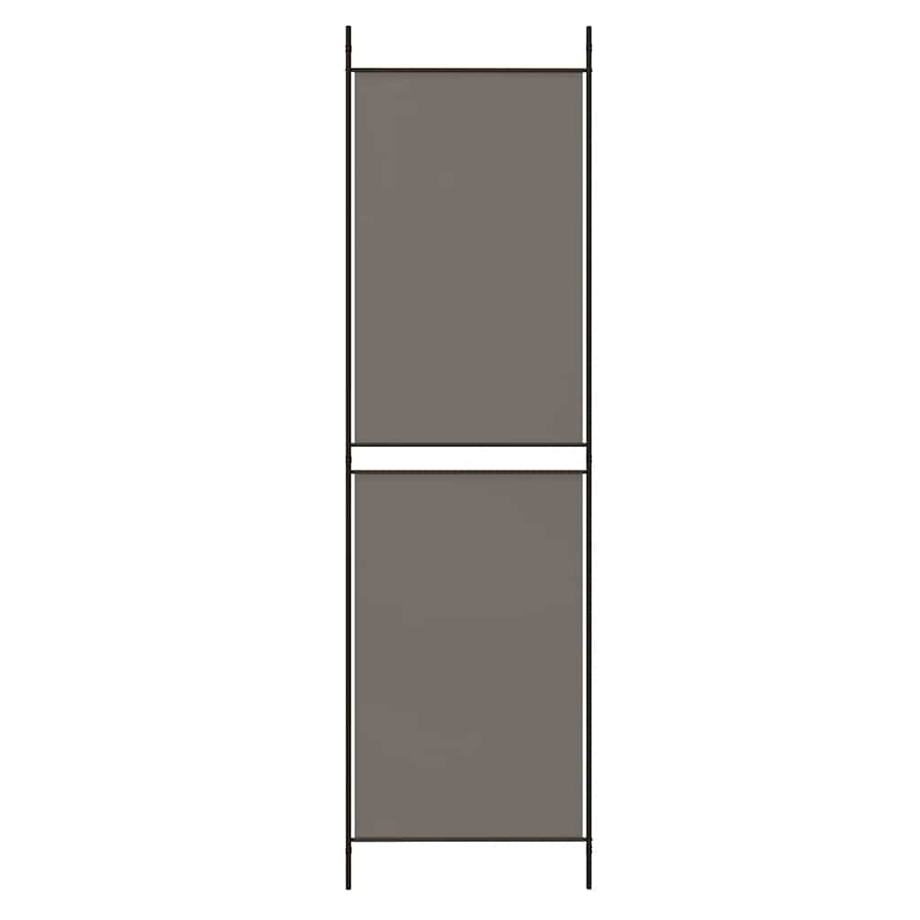 Romdeler 4 paneler antrasitt 200x220 cm stoff vidaXL