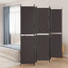 Romdeler 5 paneler brun 250x220 cm stoff