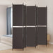 Romdeler 6 paneler brun 300x220 cm stoff