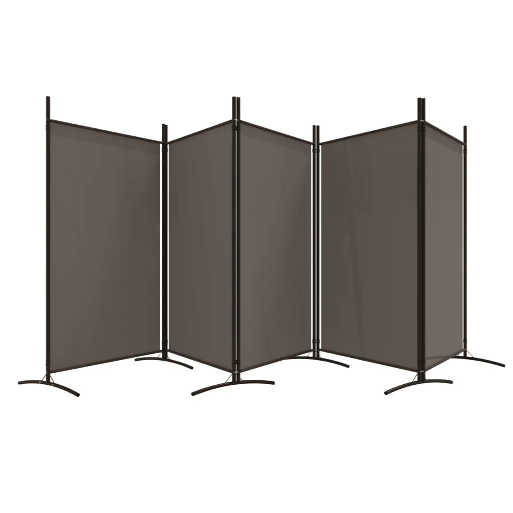 Romdeler med 5 paneler antrasitt 433x180 cm stoff