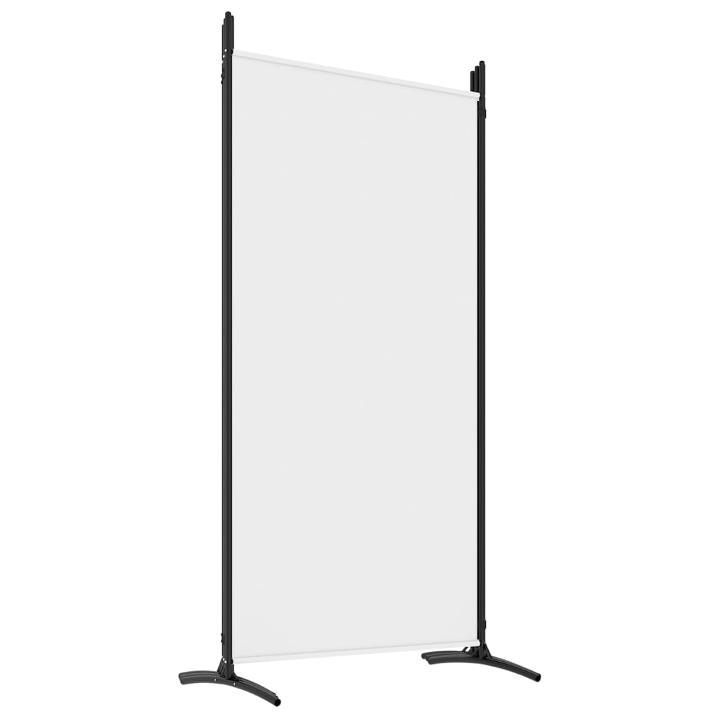 Romdeler med 6 paneler hvit 520x180 cm stoff