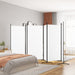 Romdeler med 6 paneler hvit 520x180 cm stoff