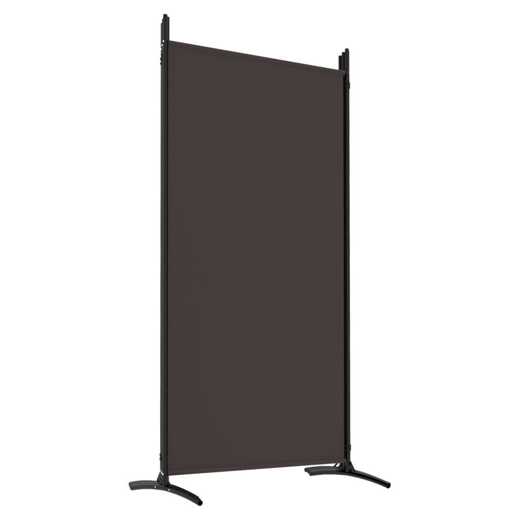Romdeler med 6 paneler brun 520x180 cm stoff