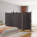 Romdeler med 6 paneler brun 520x180 cm stoff