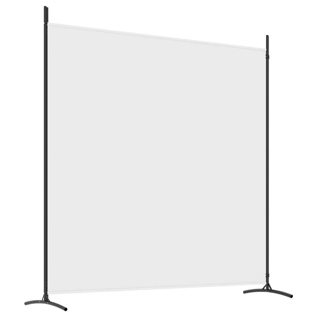 Romdeler med 2 paneler hvit 348x180 cm stoff