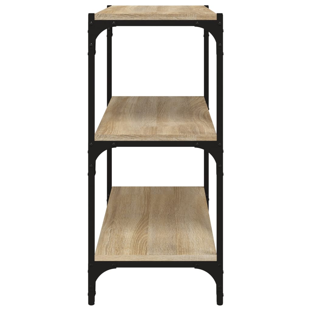 Bokhylle sonoma eik 60x33x70,5 cm konstruert tre og stål