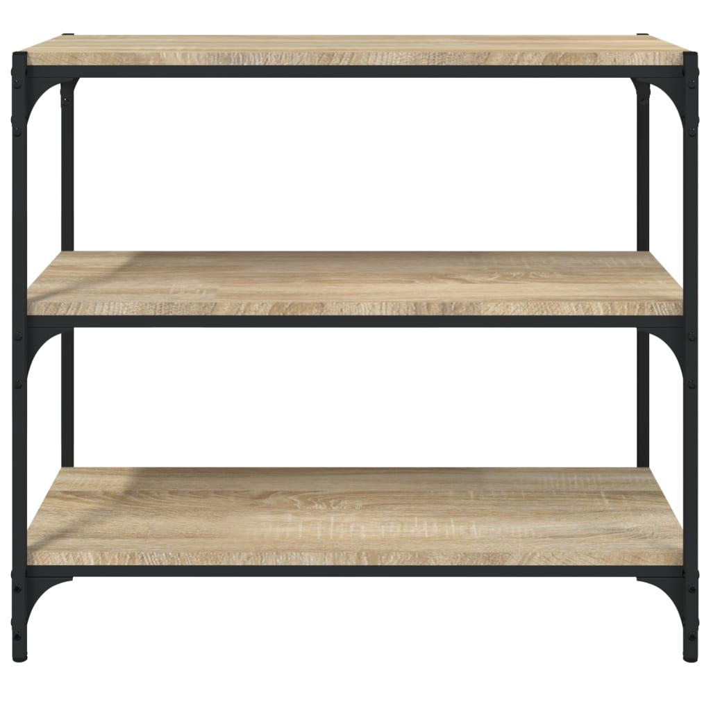 Bokhylle sonoma eik 80x33x70,5 cm konstruert tre og stål