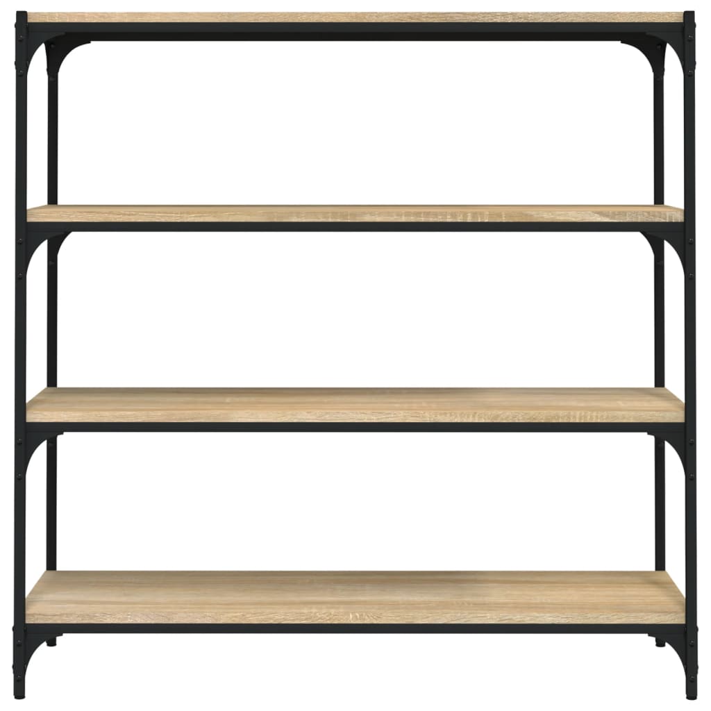 Bokhylle Sonoma eik 100x33x100 cm konstruert tre og stål