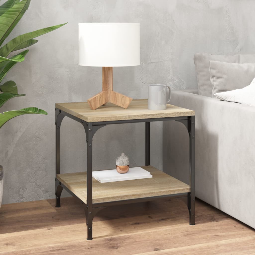 Sidebord 2 stk sonoma eik 40x40x40 cm konstruert tre