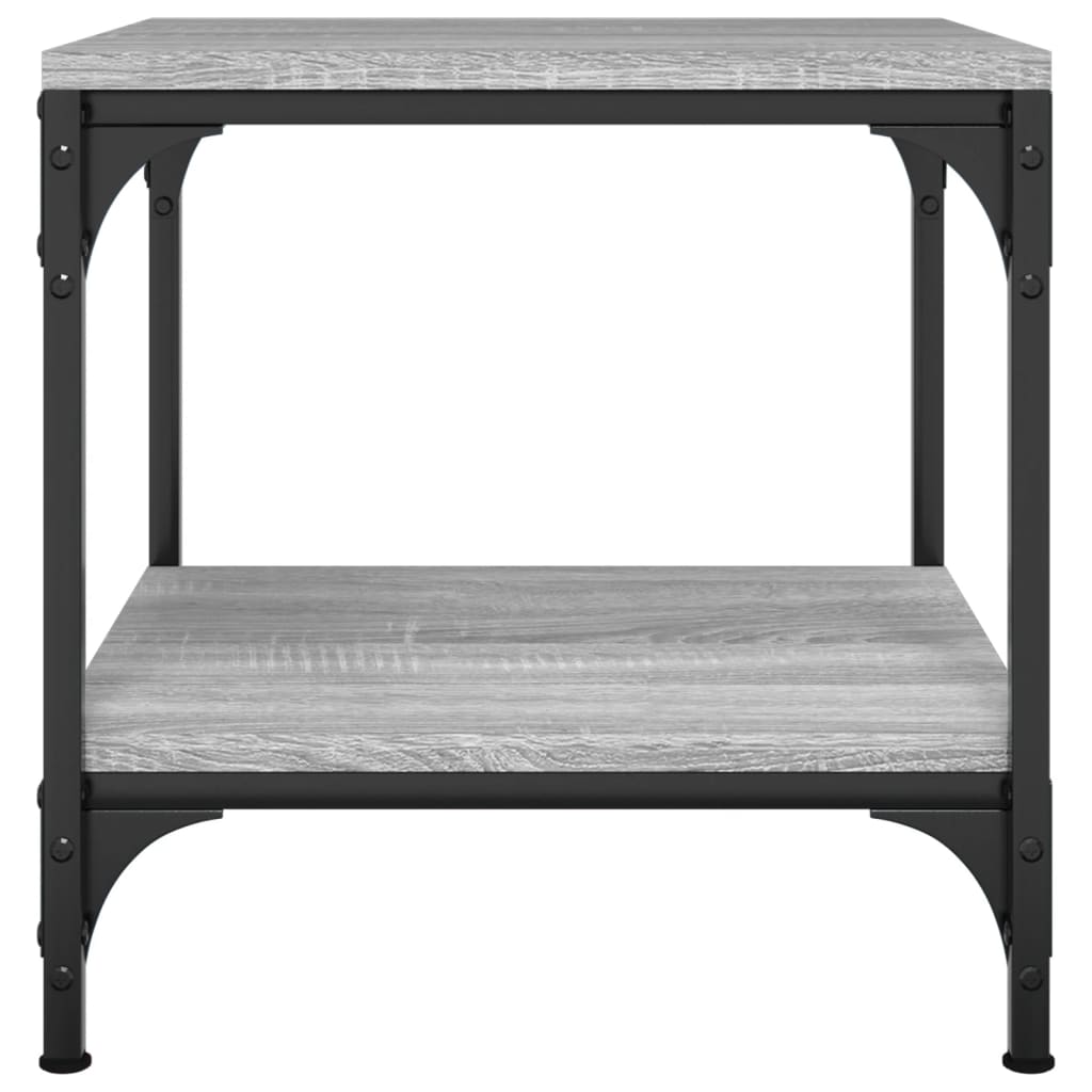 Sidebord 2 stk grå sonoma 40x40x40 cm konstruert tre