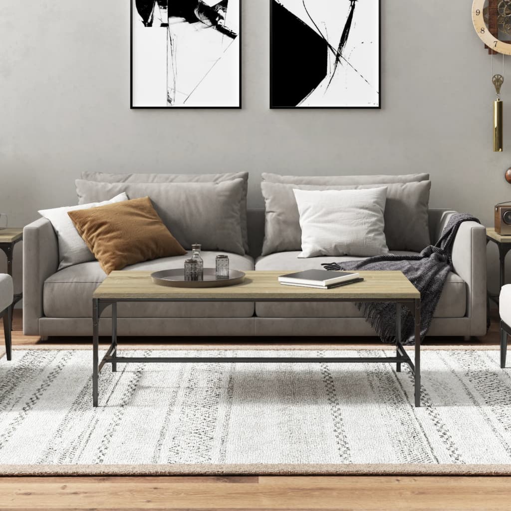 Salongbord sonoma eik 100x50x35 cm konstruert tre