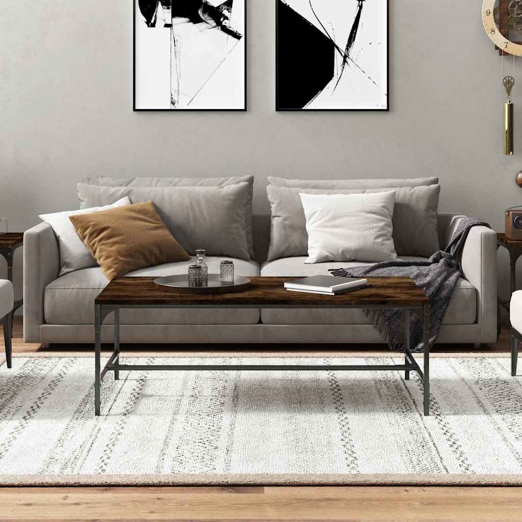 Salongbord røkt eik 100x50x35 cm konstruert tre