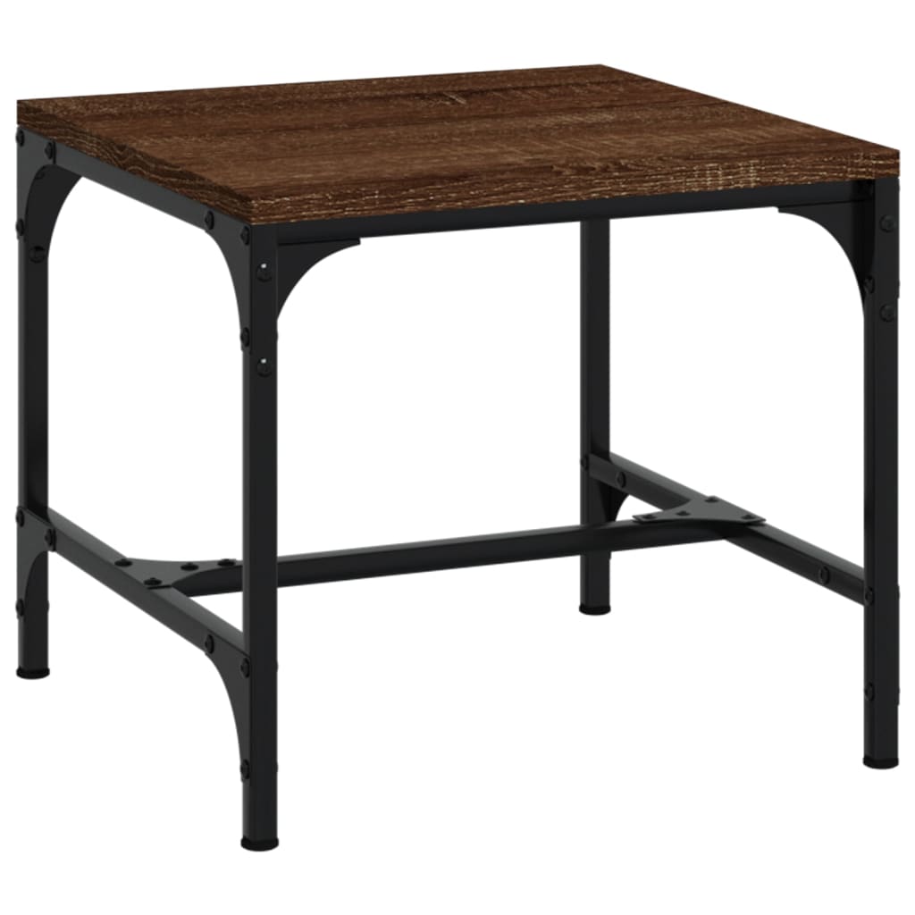Sidebord 2 stk brun eik 40x40x35 cm konstruert tre