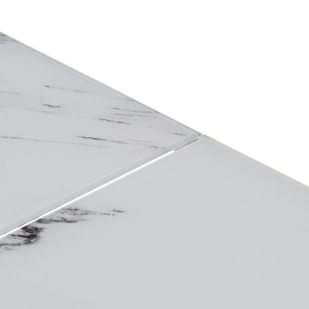 Salongbord sølv rustfritt stål og herdet glass