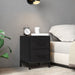Nattbord svart 36x30x45 cm heltre furu