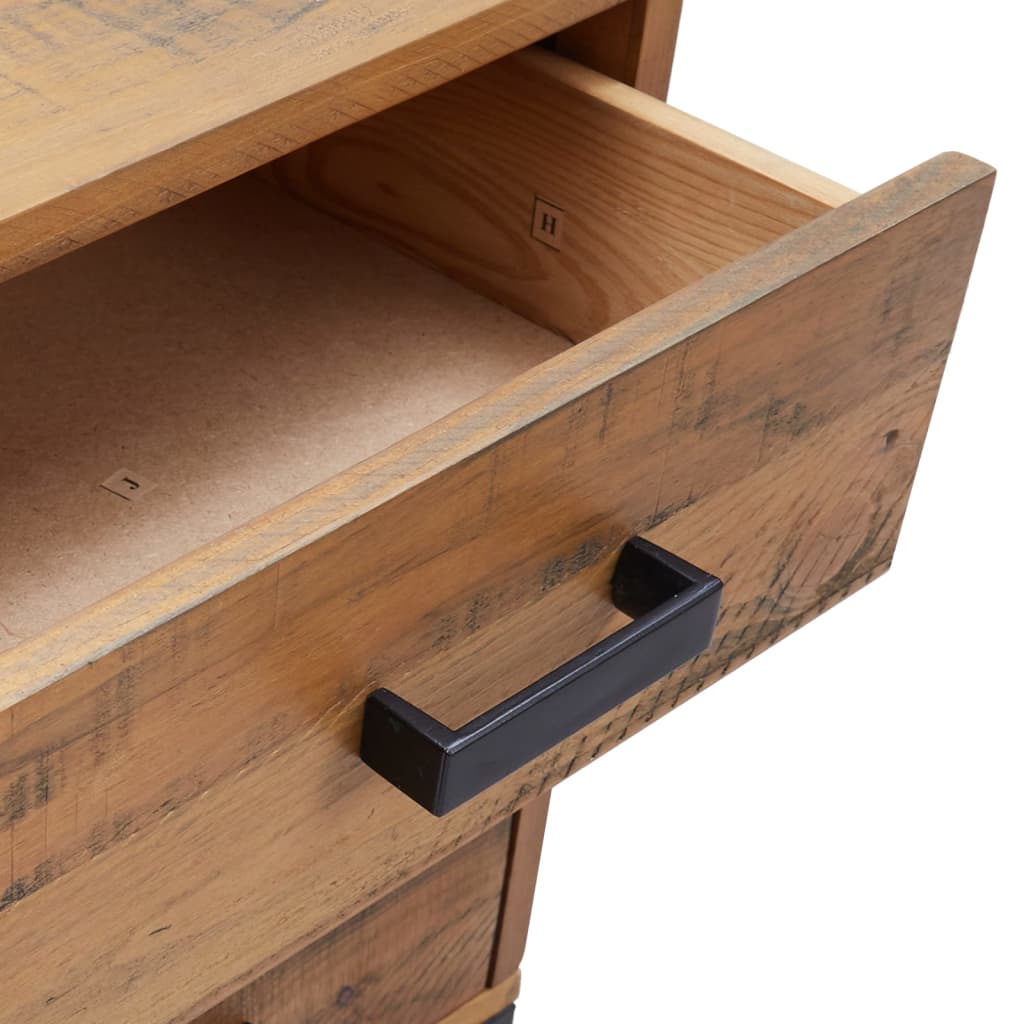 Nattbord brun 40x30x55 cm gjenvunnet heltre furu