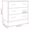 Kommode 75x35x70 cm heltre furu