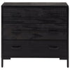Kommode svart 75x35x70 cm heltre furu