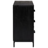 Kommode svart 75x35x70 cm heltre furu