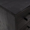 Kommode svart 75x35x70 cm heltre furu
