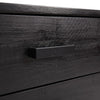 Kommode svart 75x35x70 cm heltre furu