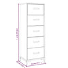 Kommode 42x35x110 cm heltre furu