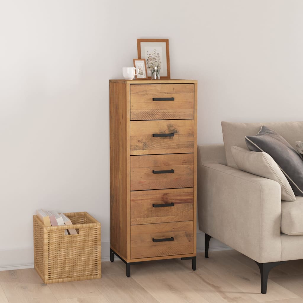 Kommode 42x35x110 cm heltre furu