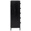Kommode svart 42x35x110 cm heltre furu