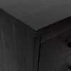 Kommode svart 42x35x110 cm heltre furu
